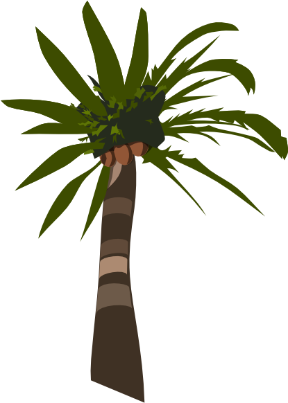 Palm Tree Clip Art (414x594), Png Download