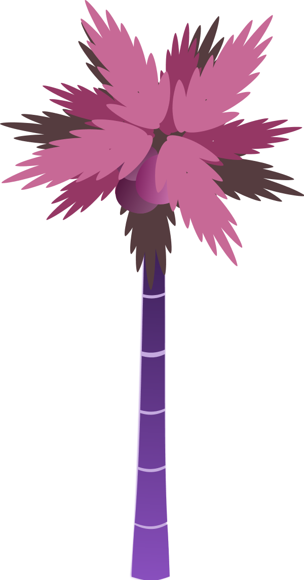 Vector Clip Art - Palm Tree Clip Art (600x1146), Png Download