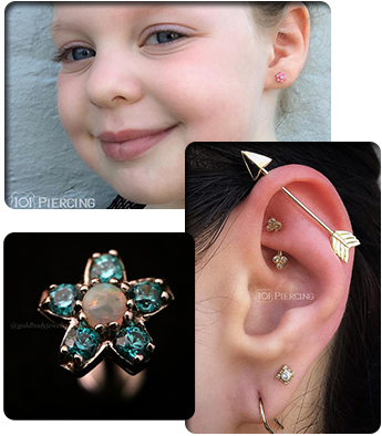 Specialty Body Jewelry In Encinitas - Earrings (345x394), Png Download