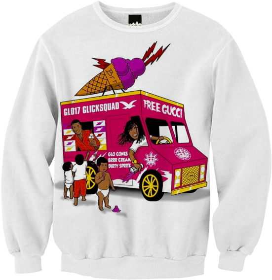 Gucci Mane Ice Cream Truck $85 - Ice Cream (558x588), Png Download