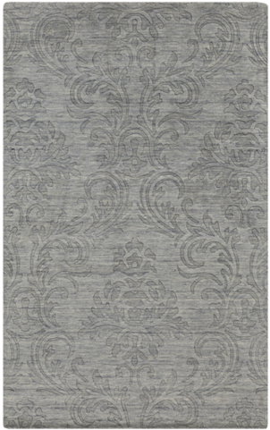 Etching Grey Rug Design By Surya - 8' X 11' Demask Dream Gray Hand Loomed Wool Rectangular (480x480), Png Download