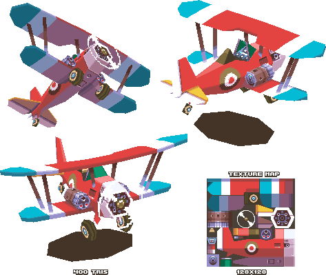 Biplane - Low Poly (473x399), Png Download
