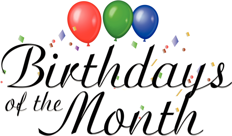 Free January Birthday Cliparts - Birthdays Of The Month (792x466), Png Download