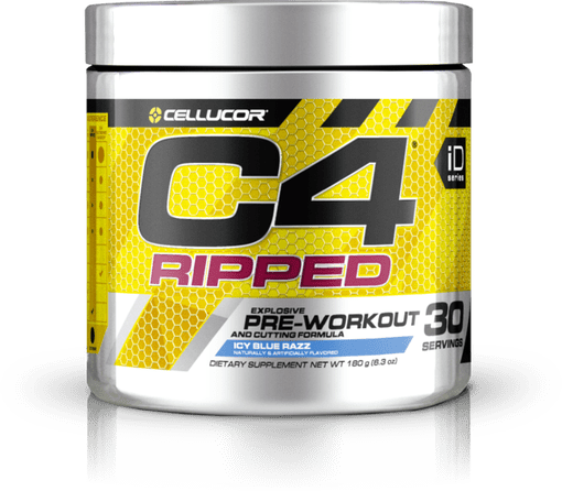 C4 Ripped 30servings New - C4 Pre Workout Ripped Fruit Punch (510x446), Png Download