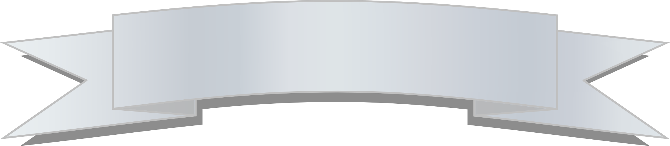 This Free Icons Png Design Of Silver Banner (2304x504), Png Download
