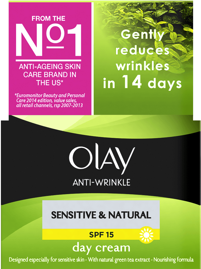 Anti-wrinkle Sensistive Skin Day Cream With Spf15 - Olay Anti-wrinkle Day Cream Spf15 Sensitive Skin 50 (1210x1210), Png Download