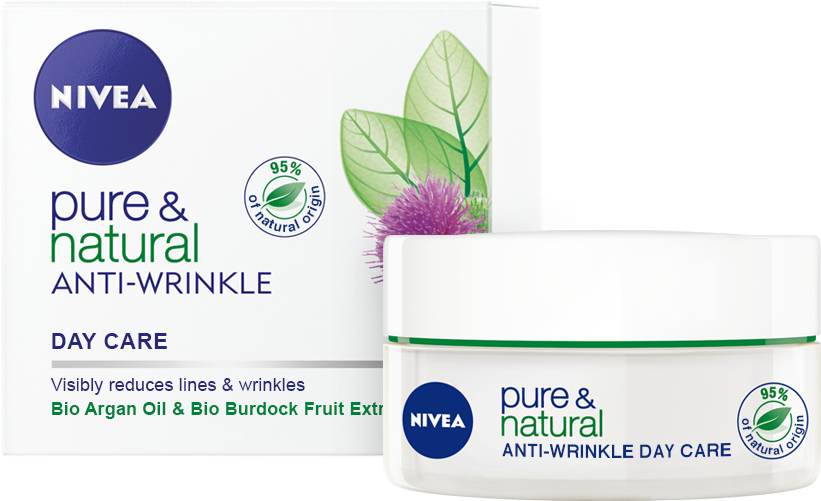 Nivea Pure & Natural Soothing Day Cream 50 Ml (1010x1180), Png Download