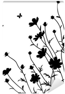 Flowers Silhouette Wall Mural • Pixers® • We Live To - Garden Flowers Silhouette (400x400), Png Download
