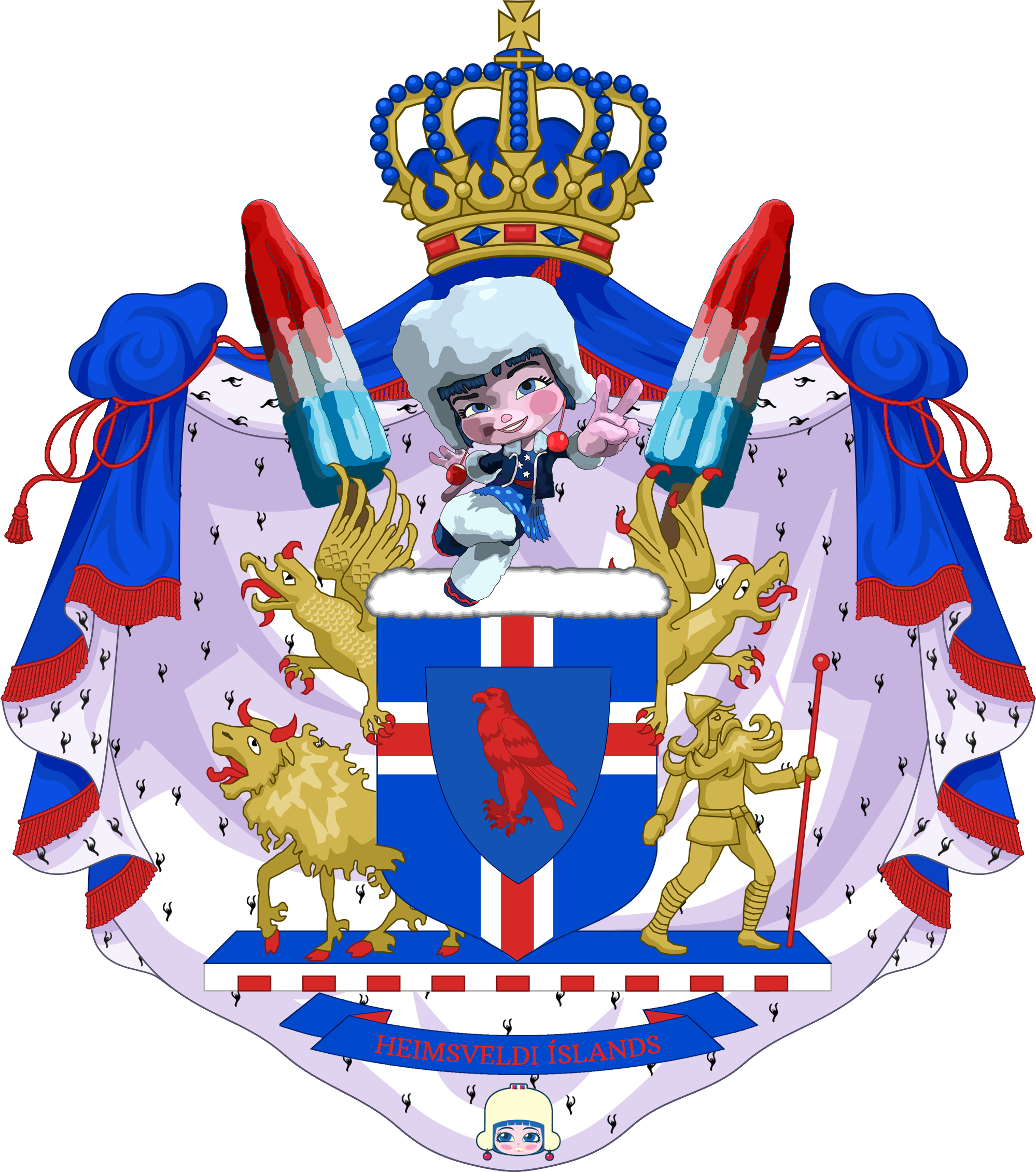 Flag Of Icelandic Mse , Greater Coat Of Arms Of The - Coat Of Arms Empire (1998x2261), Png Download