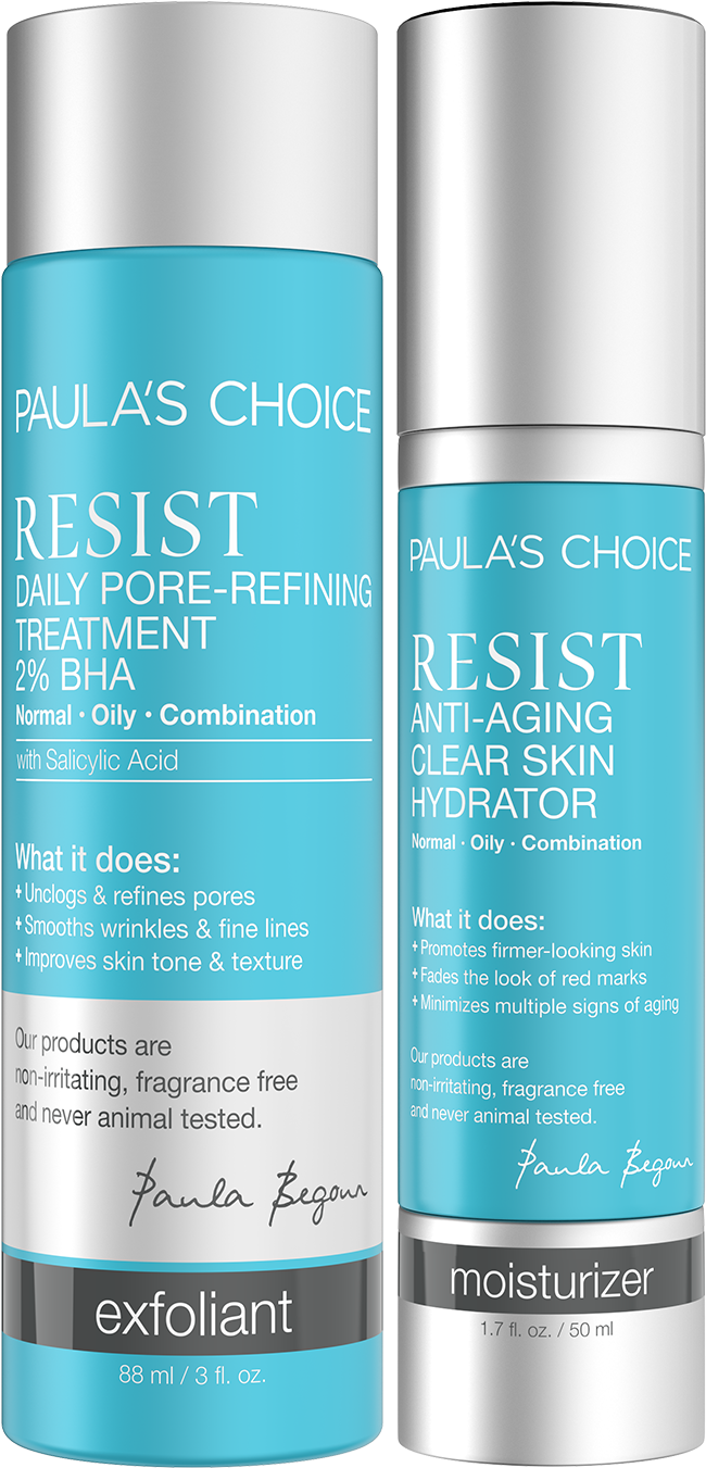 Resist For Wrinkles Breakouts Exfoliant & Moisturizer - Paula's Choice Resist Anti-ageing Clear Skin Hydrator (1366x2048), Png Download