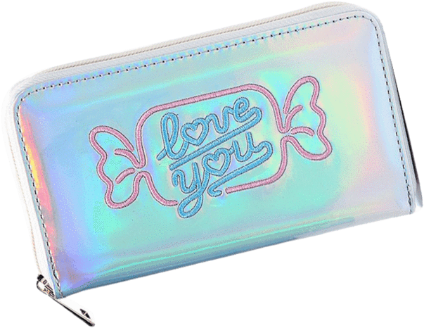 Love You Hologram Wallet - Holographic Wallet (700x700), Png Download