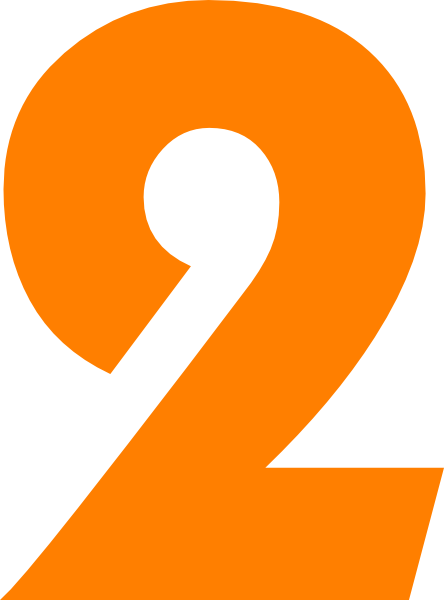 Two Clip Art At Clker Com Vector - Two Clipart (444x600), Png Download