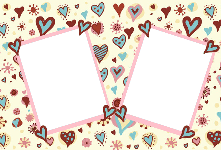 Oie, Essas São Algumas Das Molduras Para Fotos Que - Generique Coque Huawei P10 - Papier Peint Coeurs Animés (840x570), Png Download