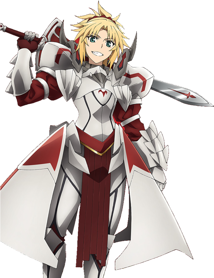 Red Lightsaber Png For Kids - Mordred Fate Render (400x541), Png Download