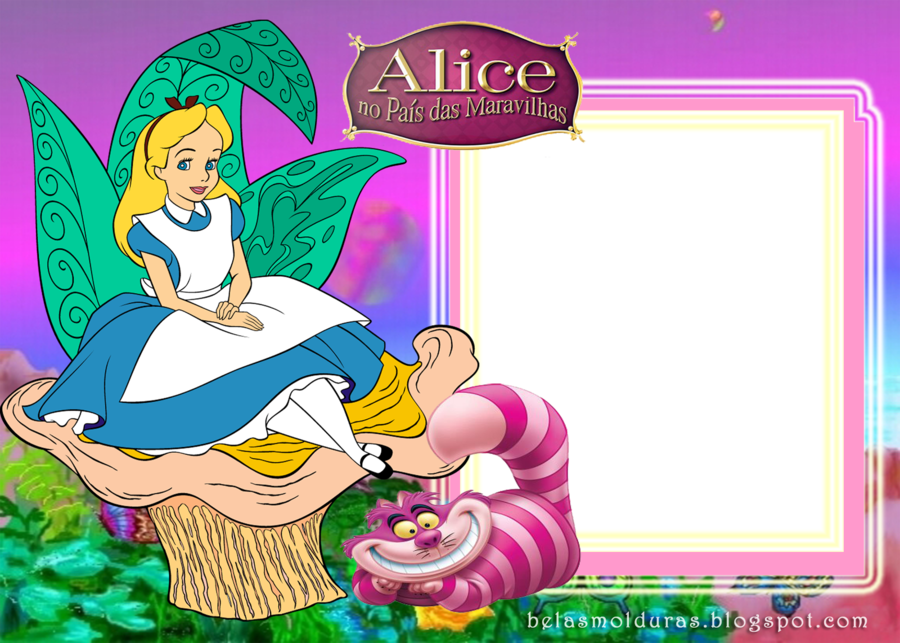 Download Moldura Alice No Pais Das Maravilhas Png Clipart - Alice In Wonderland (900x643), Png Download
