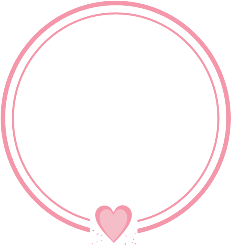 Arco Moldura Circulo Collage Cute Love Coração - Heart (1024x1024), Png Download
