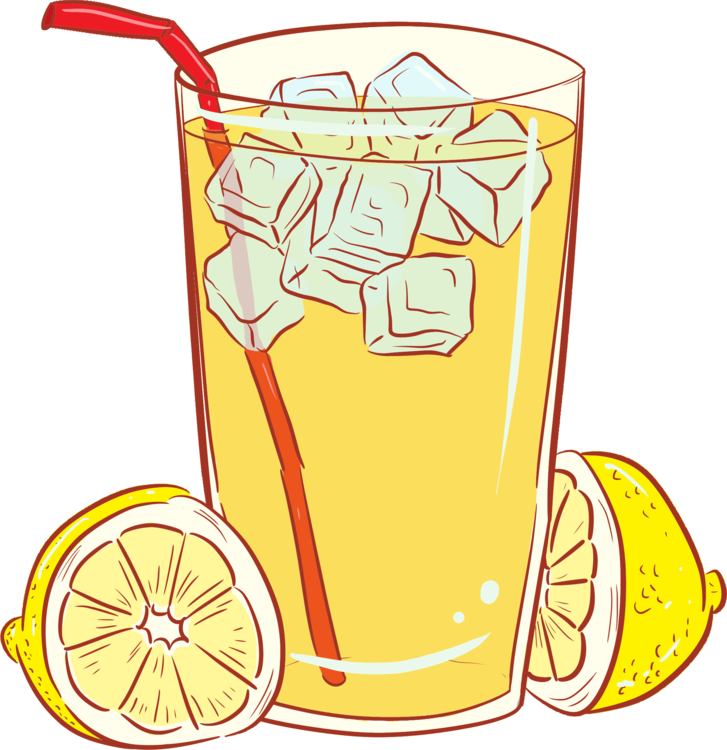 Lemonade Stand Fizzy Drinks Iced Tea - Lemonade Clipart (727x750), Png Download