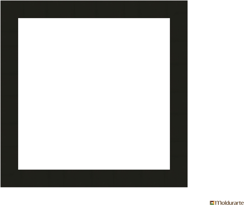Moldura C/7 Cm De Largura Lisa Preta - Moldura Preta (1024x1024), Png Download