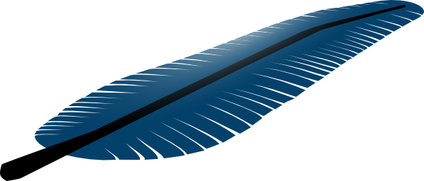 Free Vector Blue Feather Clip Art - Blue Feather Clip Art (600x256), Png Download