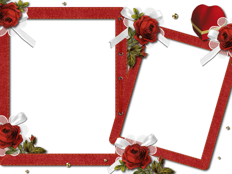 Molduras Romanticas Para 3 Fotos - Frame Romantic Png (800x600), Png Download