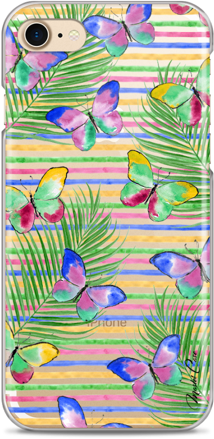 Coque Iphone 7plus/8plus Multicolor Watercolor Butterflies - Mobile Phone Case (1230x900), Png Download