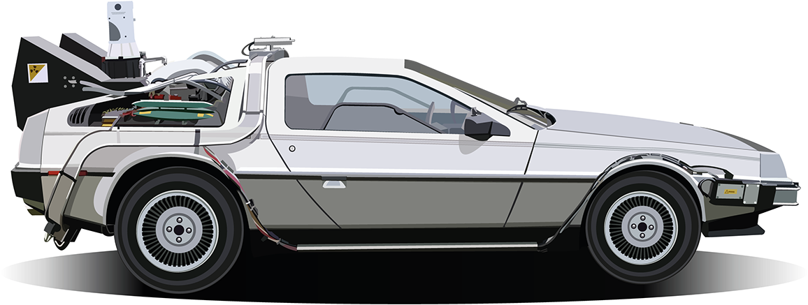Back To The Future Car Png Image Freeuse - Delorean Back To The Future (1400x768), Png Download