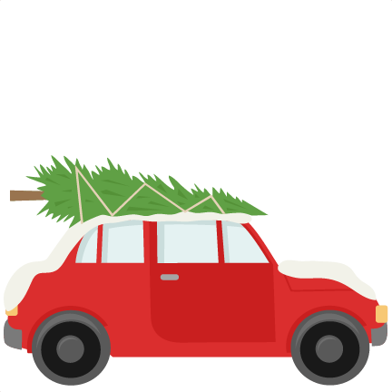 Car Clipart Christmas - Car With Christmas Tree (432x432), Png Download