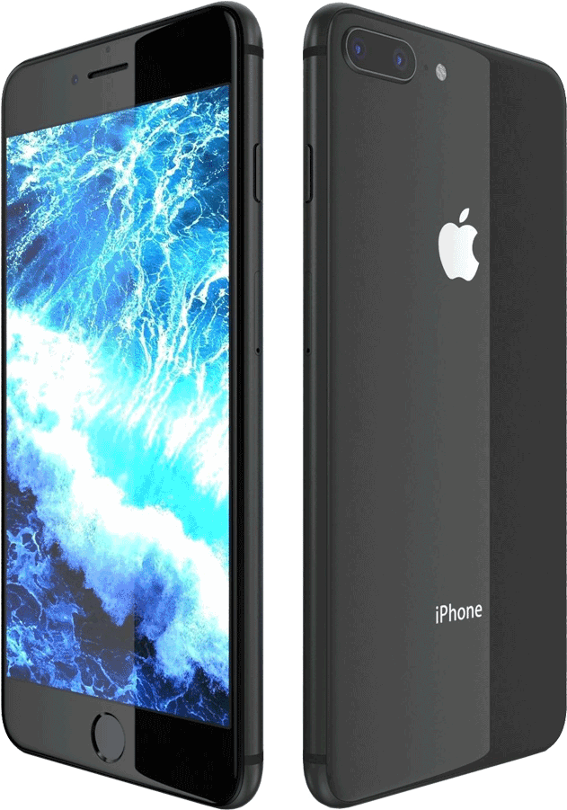 Apple Iphone 8 Plus 64gb Warranty 2 Years - Iphone 8 Plus In Space Grey (1200x900), Png Download