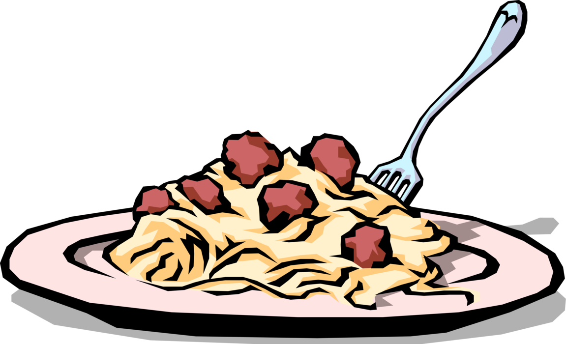 Svg Black And White Stock Italian Spaghetti Meatball - Spaghetti Clipart (1151x700), Png Download