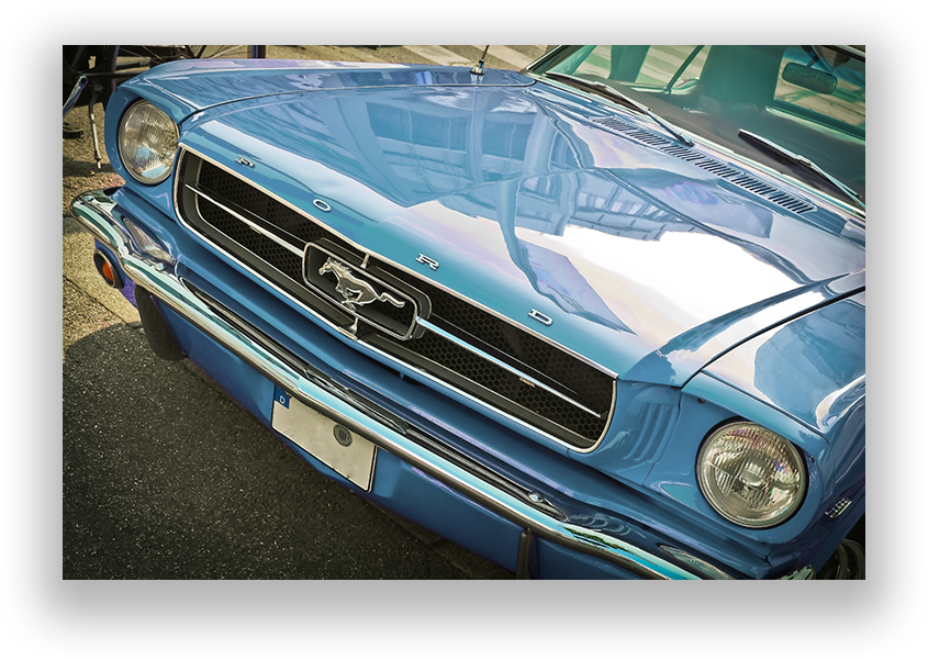 Car Closeup - Ford Mustang (845x601), Png Download