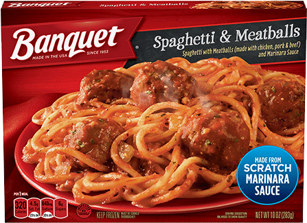 Spaghetti & Meatballs - Banquet Spaghetti And Meatballs (500x500), Png Download
