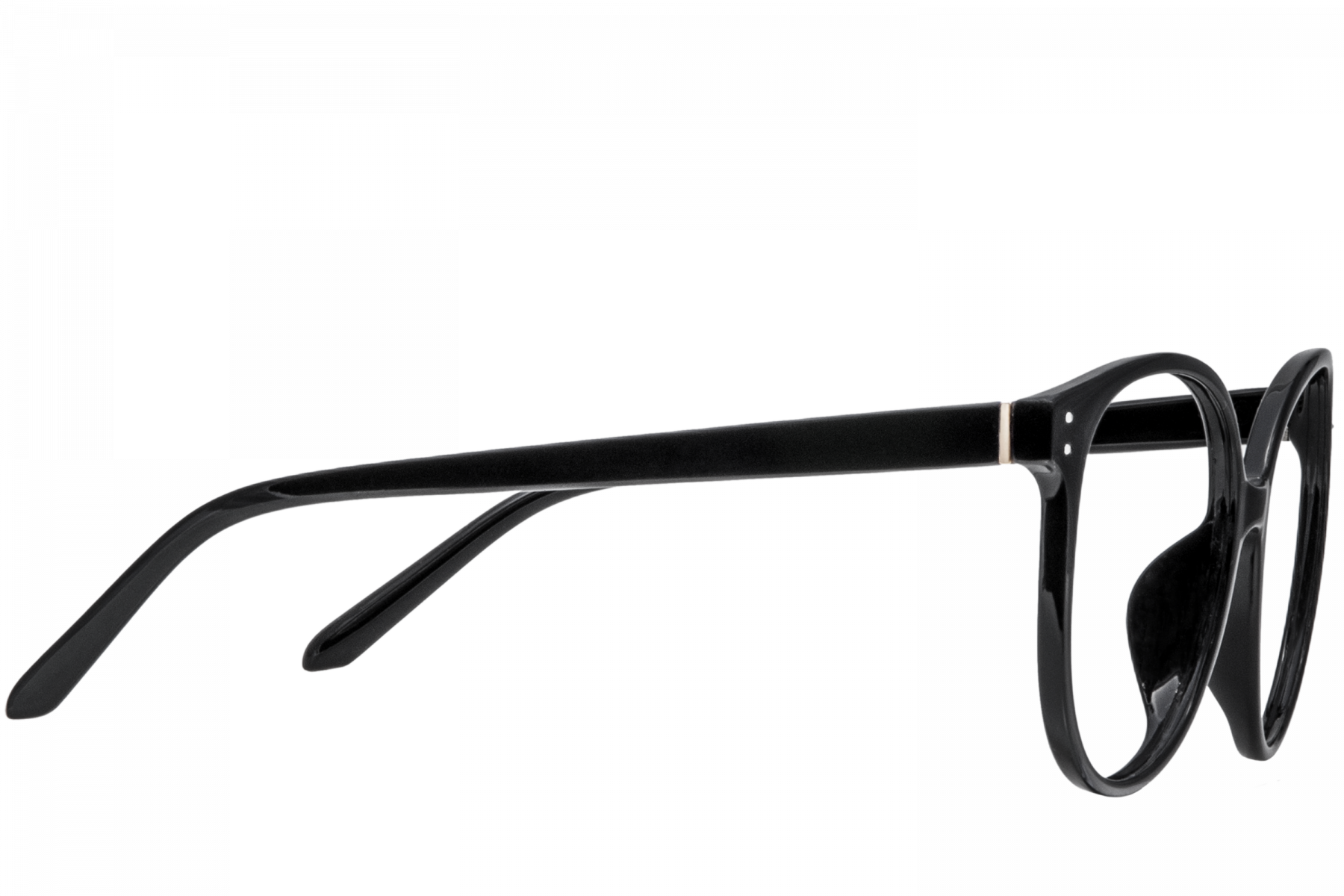 Jemeker Black - Glasses From Side Png (1800x1200), Png Download