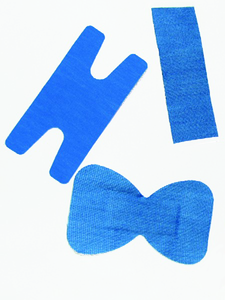 Blue Adhesive Bandages Are Particularly Useful Because - Blue Bandage On Hand (450x600), Png Download