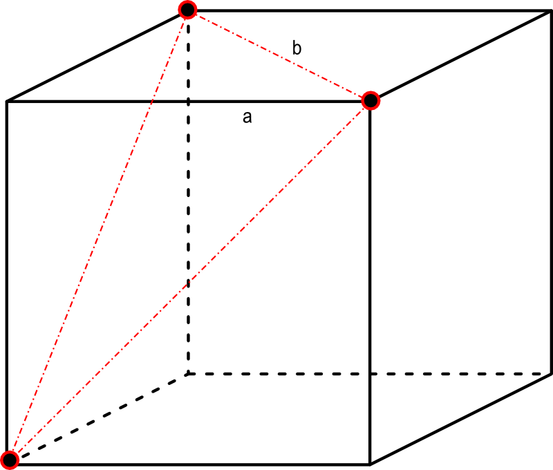 Equilateral Triangle - Equilateral Triangle In A Cube (800x680), Png Download
