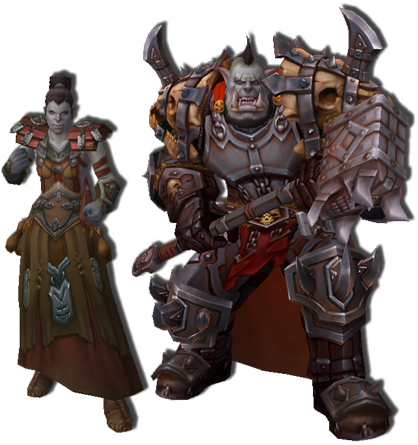 Orc Transparent Background Png - Wow Orc Remodel (418x445), Png Download