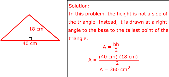 Area Of Triangles Using Base And Height - Base And Height (670x310), Png Download