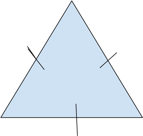 Equilateral Triangles Are Triangles With All Sides - White Triangle (960x720), Png Download