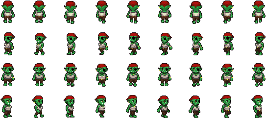 Orc Piratess - Pixel Art Orc (576x256), Png Download