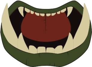 Finished A Better Orc Mouth Set That I Will Use As - Cartoon (872x486), Png Download