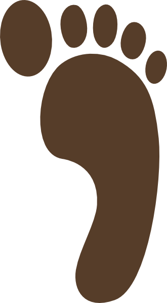Brown Footprint Clip Art At Clker - Clip Art (330x597), Png Download