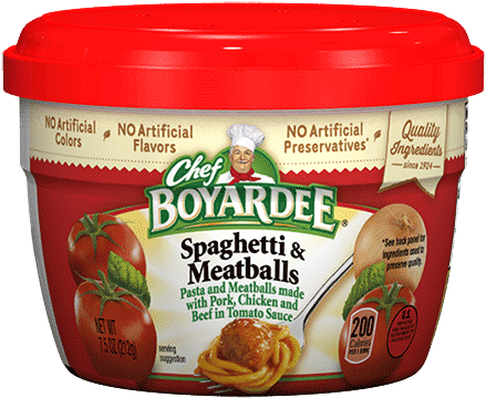 Chef Boyardee Microwavable Bowls - Chef Boyardee Spaghetti And Meatballs (500x500), Png Download