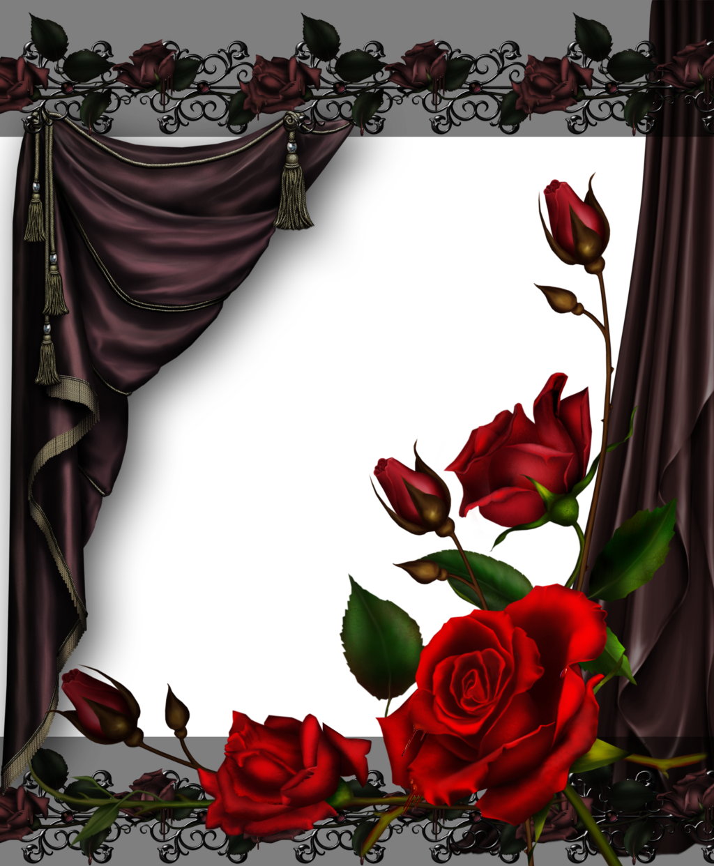 Clipart Resolution 1024*1242 - Caratulas Flores Y Pergaminos (1024x1242), Png Download