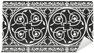 Seamless Gothic Floral Vector Border With Fleur De - Design (400x400), Png Download