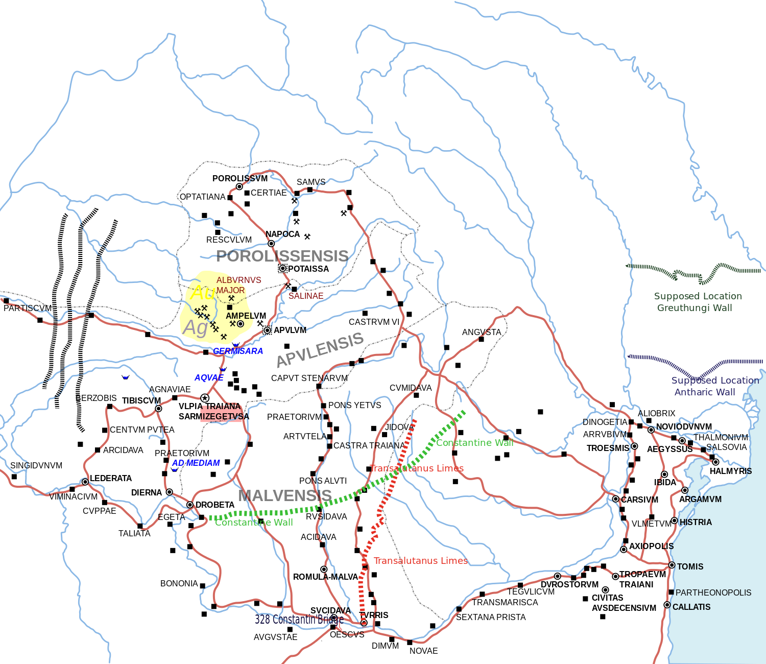 Roman Gothic Walls Romania Plain - Roman Dacia (1500x1300), Png Download