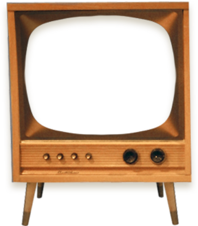Background Television Tv Transparent - Retro Television Png (666x760), Png Download