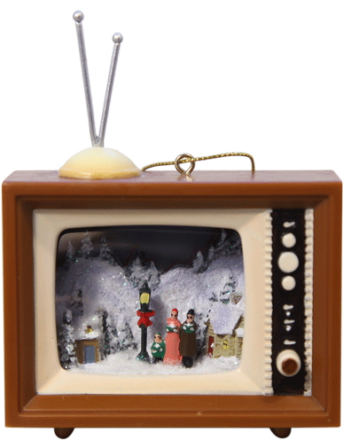Retro Television Ornament-carolers - Television (600x600), Png Download