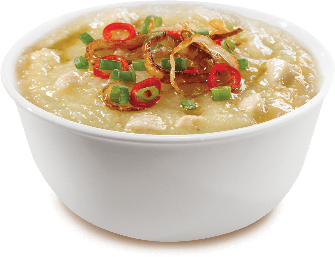 Freshly Cooked, Warm Comfort With Tender Chicken Chunks - Texas Chicken Porridge (1152x972), Png Download