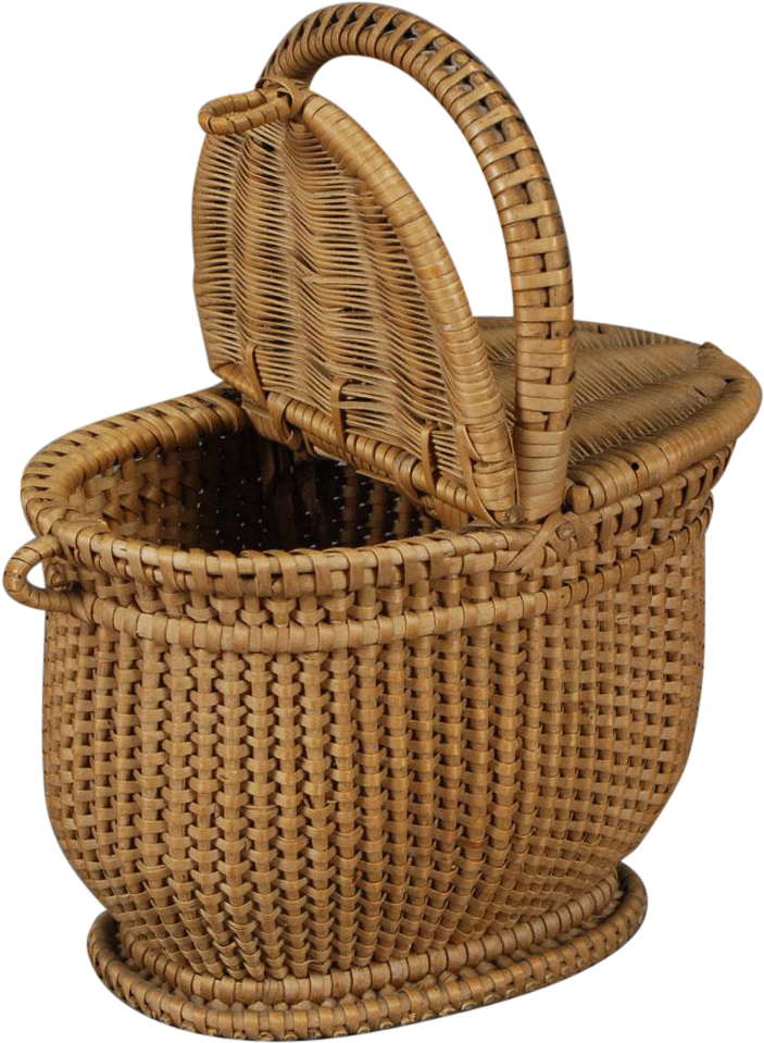 French Wicker Picnic Basket - Wicker (958x958), Png Download