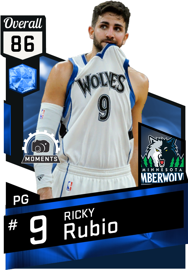 86 Ovr Ricky Rubio Gold Vince Carter & Ivica Zubac - Marcin Gortat Nba 2k17 (651x941), Png Download