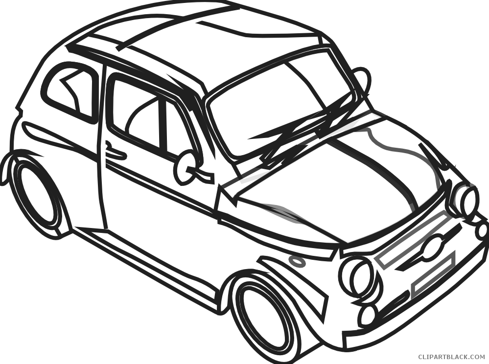 Race Black And White Graphic Royalty - Car Clipart Black And White (999x744), Png Download
